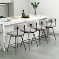 thumbnail image 2 of Costway 25" Upholstered Swivel Bar Stool Set of 4 with Padded Seat & Backrest Metal Frame, 2 of 9