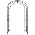 thumbnail image 5 of Safavieh Pagan Outdoor Iron Arbor, Black, 5 of 11