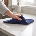thumbnail image 5 of Cotton Waffle Weave Kitchen Dish Cloths, 6-Pack, Dark Blue | 12 x 12 Inches, Ultra Soft Absorbent Dish Towels, Quick Drying Dish Rags with Hanging Loop, 5 of 8