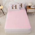 thumbnail image 4 of Homewish Girls Initial H Leopard Print Zipper Twin Comforter Sets with Fitted Sheet and 2 Pillowcases,Teens Kawaii Ribbon Bowknot Zipper Bedding Set,4-Piece,Pink Reversible, 4 of 6