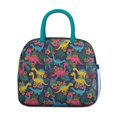 thumbnail image 2 of Womens Colorful Dinosaurs Tropical Floral Pattern Lunch Box for Work,Insulated Lunch Bag for Women,Loncheras Para Mujer,Leakproof Adult Lunch Bag for Work,Beach,Travel,Picnic,Camping, 2 of 7