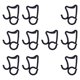 thumbnail image 1 of Clips para luces navideñas, clips para luces festivas, resistentes y de fácil instalación para exteriores. Negro 10 piezas, 1 of 9