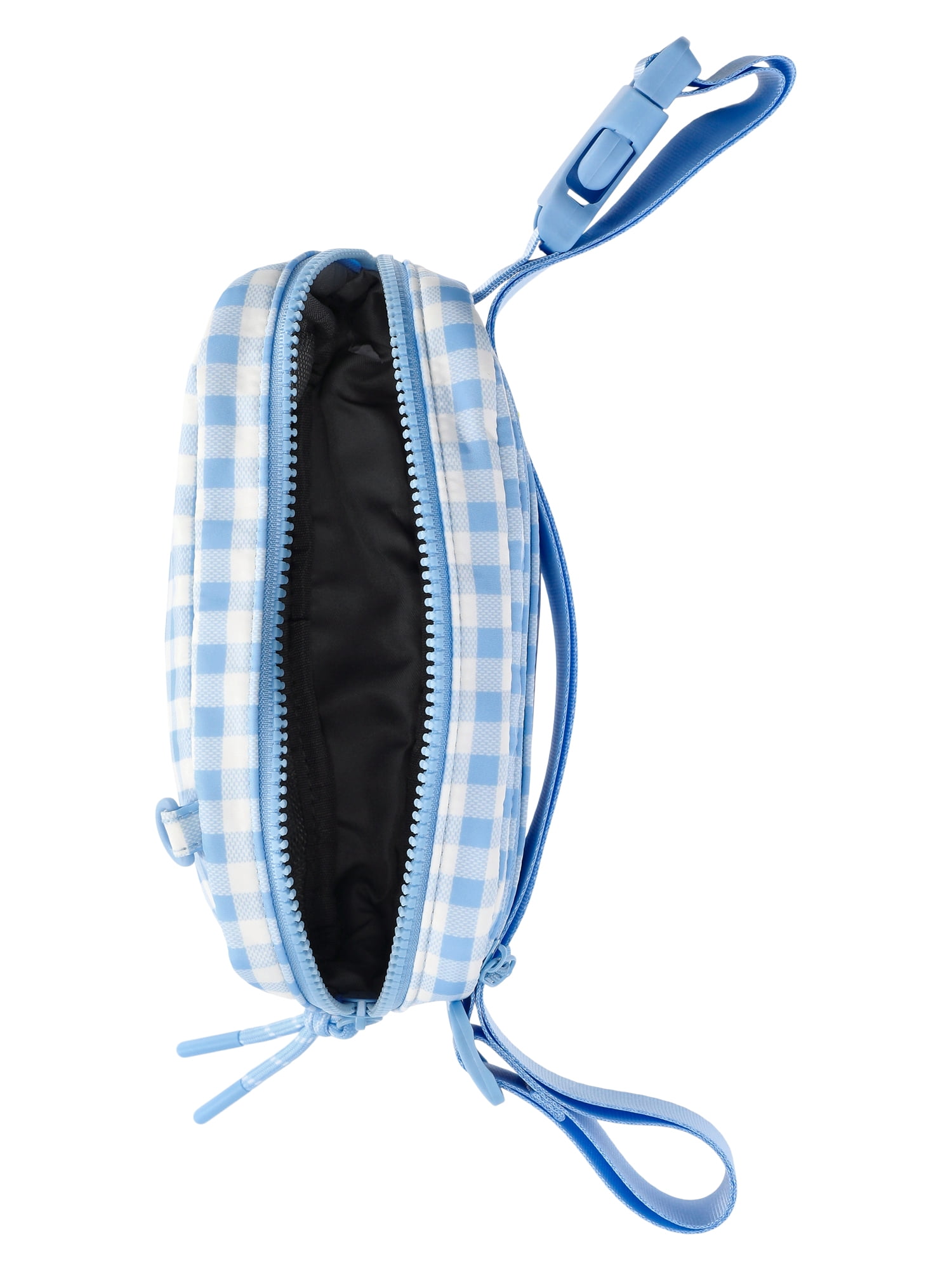 No Boundaries Women's Hands Free Fanny Pack, Sky Gingham