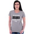 thumbnail image 3 of They Call Me A Dreamer Sleep A Lot Womens Slim Fit Graphic Tee Brisco Brands S, 3 of 5