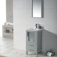 thumbnail image 3 of 16" Freestanding Bathroom Vanity with Sink & Mirror - Glossy White, 3 of 7