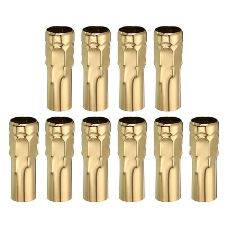 

Uxcell Candle Socket Covers 3.9 Inch Tall Chandelier Sleeves Candelabra Base Holder Gold Tone 10 Pack