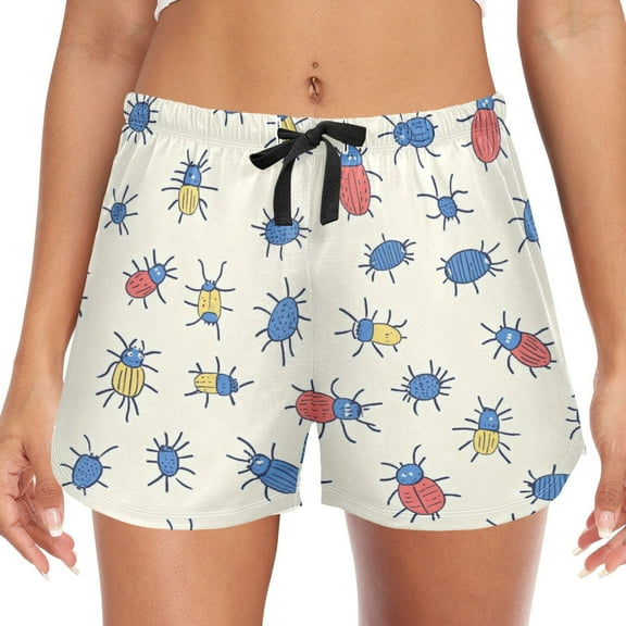 Women's Soft Sleep Shorts Relaxed Fit Lounge Pajama Bottoms Shorts for Women Pajama for Home and Comfort Cartoon Bugs