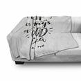 thumbnail image 3 of Saying Soft Flannel Fleece Throw Blanket, Funny Inspirational Phrase a Nap is Always an Idea Text with Cloudy Doodles, Cozy Plush for Indoor and Outdoor Use, 60" x 80", Black and White, by Ambesonne, 3 of 6