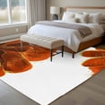 thumbnail image 5 of Orange Gold Flower Washable Living Room Rugs 5'x8', Orange Gradient Vintage Abstract Line Low Pile Throw Large Area Rug Non-Slip Sturdy Edge Binding Carpet for Living Room Kitchen Office, 5 of 9