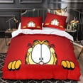thumbnail image 1 of Houkig Print Duvet Cover Garfield Set With Anime Characters Two Pillow Cases Pattern Bedding Set Single/double Size For Kids Teens Double, 1 of 5