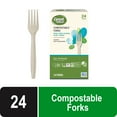 thumbnail image 2 of (4 pack) Great Value Disposable Compostable Forks, 24 Count, 2 of 9