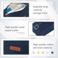 thumbnail image 3 of QiShi Big Capacity Pencil Case for School - Cosmetic & Stationery Bag for Kids, Teens, Boys & Girls (Blue), 3 of 8