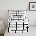 thumbnail image 5 of Manfei Modern Plaid Twin Comforter Sets,Contemporary Grid Bedding Set,White Black,Reversible,2-Piece,1 Comforter and 1 Pillowcase,2-Piece,1 Comforter and 1 Pillowcase, 5 of 7