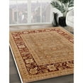 thumbnail image 3 of Ahgly Company Machine Washable Indoor Rectangle Industrial Modern Mahogany Brown Area Rugs, 8' x 12', 3 of 7