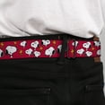 thumbnail image 4 of Peanuts Worldwide LLC Belt, Seatbelt Buckle Belt, Peanuts Snoopy and Woodstock Poses Scattered Red, 30 to 44 Inches, 4 of 9
