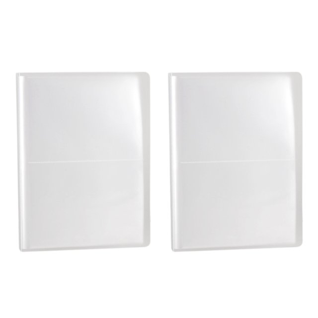 2X PP Pure Couverture Simple Givrée Insert Transparent Type 5R 7 Pouces Album Photo/carte Postale Collection Écriture 80 Photos