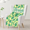 thumbnail image 2 of LHSHID Personalized Pickle Blanket Gifts with Name Text Funny Throw Blanket for Adults Kids Lightweight Plush Soft Cozy Warm Flannel Blankets for Bed Couch, 2 of 8