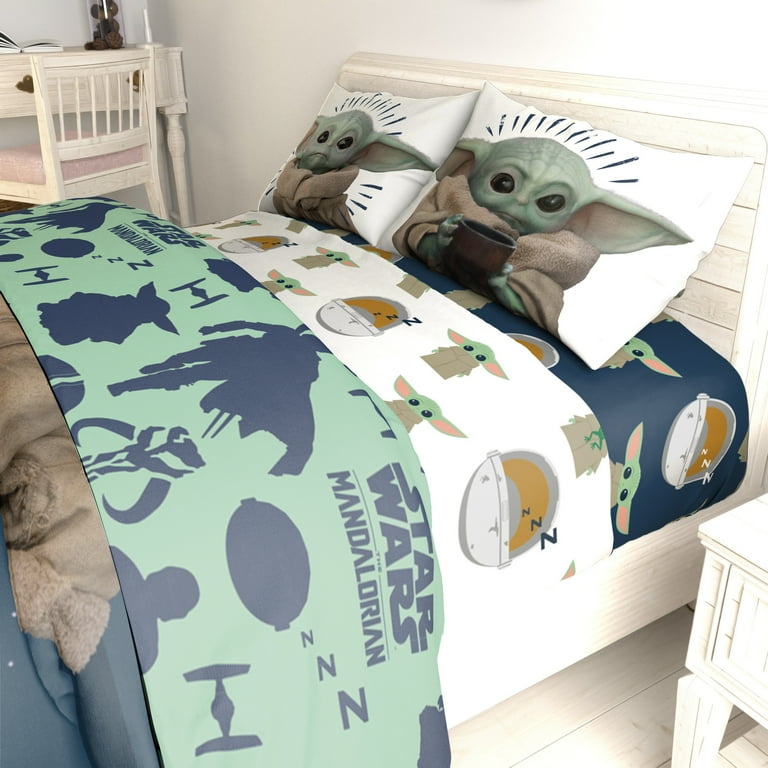 Star Wars The Mandalorian Baby Yoda Full Comforter Sheet