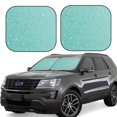 thumbnail image 1 of Saiise Teal Turquoise Glitter for Foldable Car Sun Shades (2-Pack) Offer Sun Protection with an Easy-fold Design for Convenient Windshield Shading-Medium, 1 of 6
