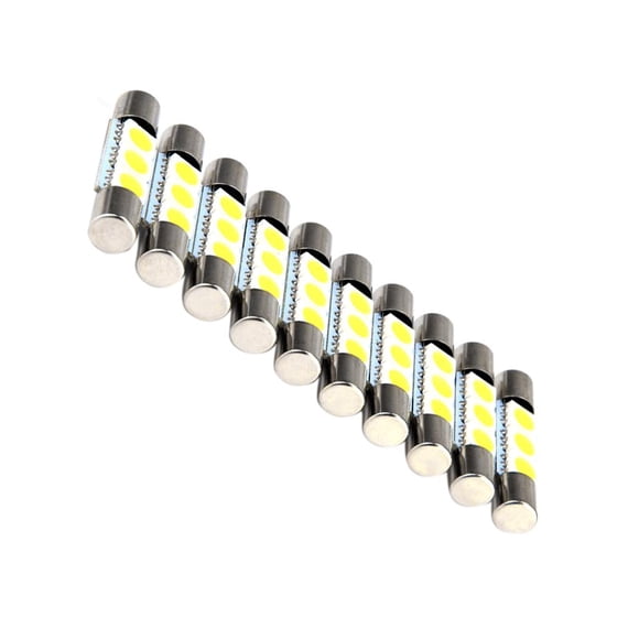 10X White Festoon 28mm-31mm Fuse 5050 3SMD Vanity Mirror LED Lights