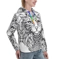 thumbnail image 6 of Haiem Intricate Cat Mandala for Women's Fashion Hoodies & Sweatshirts with Kangaroo Pocket,Hooded Sweatshirt with Eye-catching Drawstrings-X-Large, 6 of 7