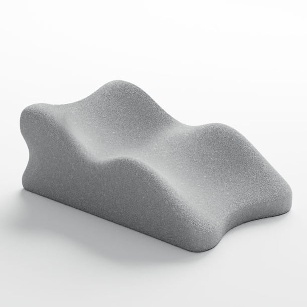 Almohada de espuma viscoelástica para rodillas, accesorios que mejoran la postura, suave, cojín de apoyo para los pies, almohada para viajes, lectura gris