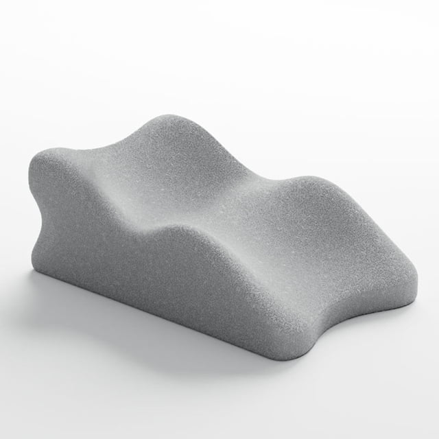 Almohada para piernas y rodillas, cojín de apoyo para piernas, ergonómico, liviano, suministros portátiles, almohada de espuma viscoelástica, almohada gris