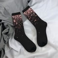 thumbnail image 5 of Susaid Rose Gold Glitter1 Print Men's Moisture Wicking Cushioned Crew Work Boot Socks Suitable for Size 36-45, 5 of 6