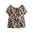 thumbnail image 2 of Terra & Sky Women's Plus Convertible Blouse with Short Sleeves, Sizes 0X-5X, 2 of 5