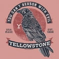 thumbnail image 2 of Junior's Yellowstone Crow Yow Can't Reason With Evil  Sweatshirt Desert Pink 2X Large, 2 of 3
