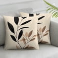 thumbnail image 3 of Acheng Palm Leaves with Lush Branches and Leaves Tropical Jungle Palm Leaves Short Plush Pillowcase Set of 2 White, 3 of 7
