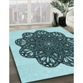 thumbnail image 2 of Ahgly Company Indoor Rectangle Patterned Medium Teal Green Area Rugs, 2' x 5', 2 of 6