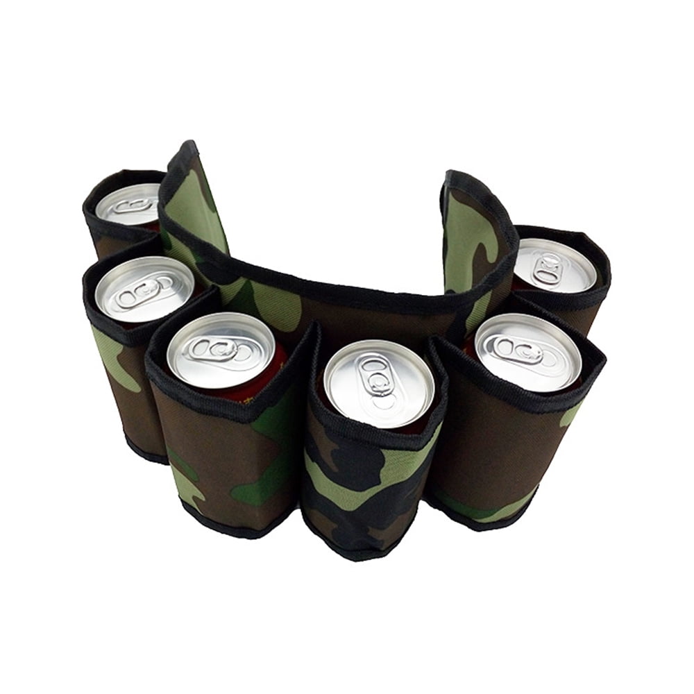 Outdoor Six Pack Beer Bottle Belt Portable Beverage Waist Bag Camping Gathering Drink Soda Cans