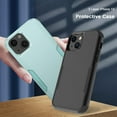 thumbnail image 4 of Étui de Téléphone IPhone 13 à 3 Couches PC+TPU Compatible avec la Recharge Sans Fil, Vert Sauge, 4 of 5