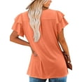 thumbnail image 4 of KISSMODA Womens Floral Tunic Top Short Sleeve Shirts Loose Fit Summer Tops Plus Size, 4 of 4