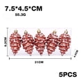 thumbnail image 3 of Kbndieu 5PCS Pinecone Christmas Balls, Rose Gold Christmas Tree Decorations Ornaments, Shatterproof Xmas Ornament Bulbs, Electroplated Hanging Ball Decor for Holiday Party Wreath Garlands Trees, 3 of 7