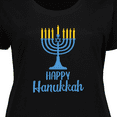 thumbnail image 4 of Inktastic Happy Hanukkah with Blue Menorah Women's Plus Size T-Shirt, 4 of 5
