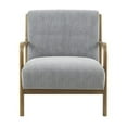 thumbnail image 4 of Maklaine 29" Fabric and Solid Wood Lounge Chair in Gray/Natural, 4 of 9