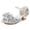 Silver, variant on Viluyesy Girls Summer Pearl Bow Sandals - Kids High Heels Princess Dress Shoes Crystal Wedding Party Pageant Sparkly Mid-Large Size 4-12Y Blue Size 3 M