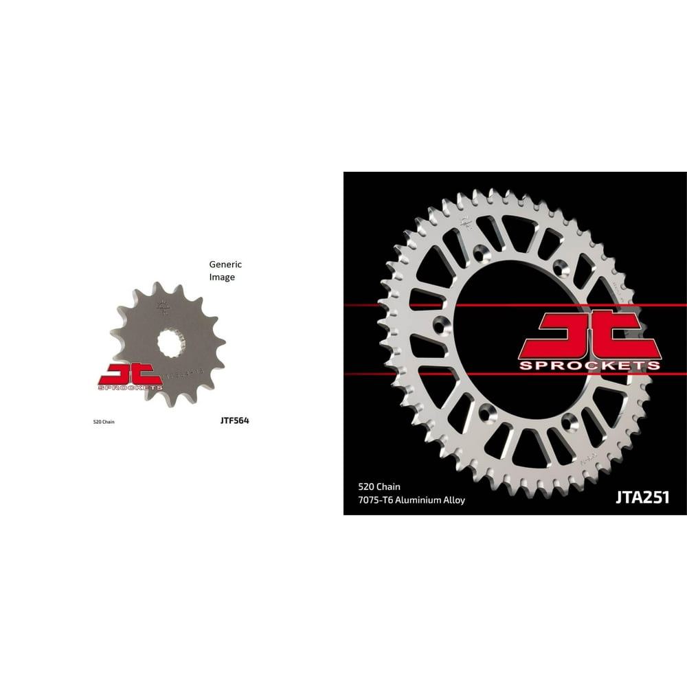 JT SPROCKETS Front Steel and Rear Aluminum Sprocket Kit for OffRoad