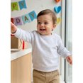 thumbnail image 6 of RUINIXCW Toddler Baby Boy Girl Crewneck Fleece Sweatshirt Nebworn Infant Baby Girl Boy Spring Fall Winter Warm Clothes Long Sleeve Solid Basic Pullover Sweater Shirts Tops, 6 of 9