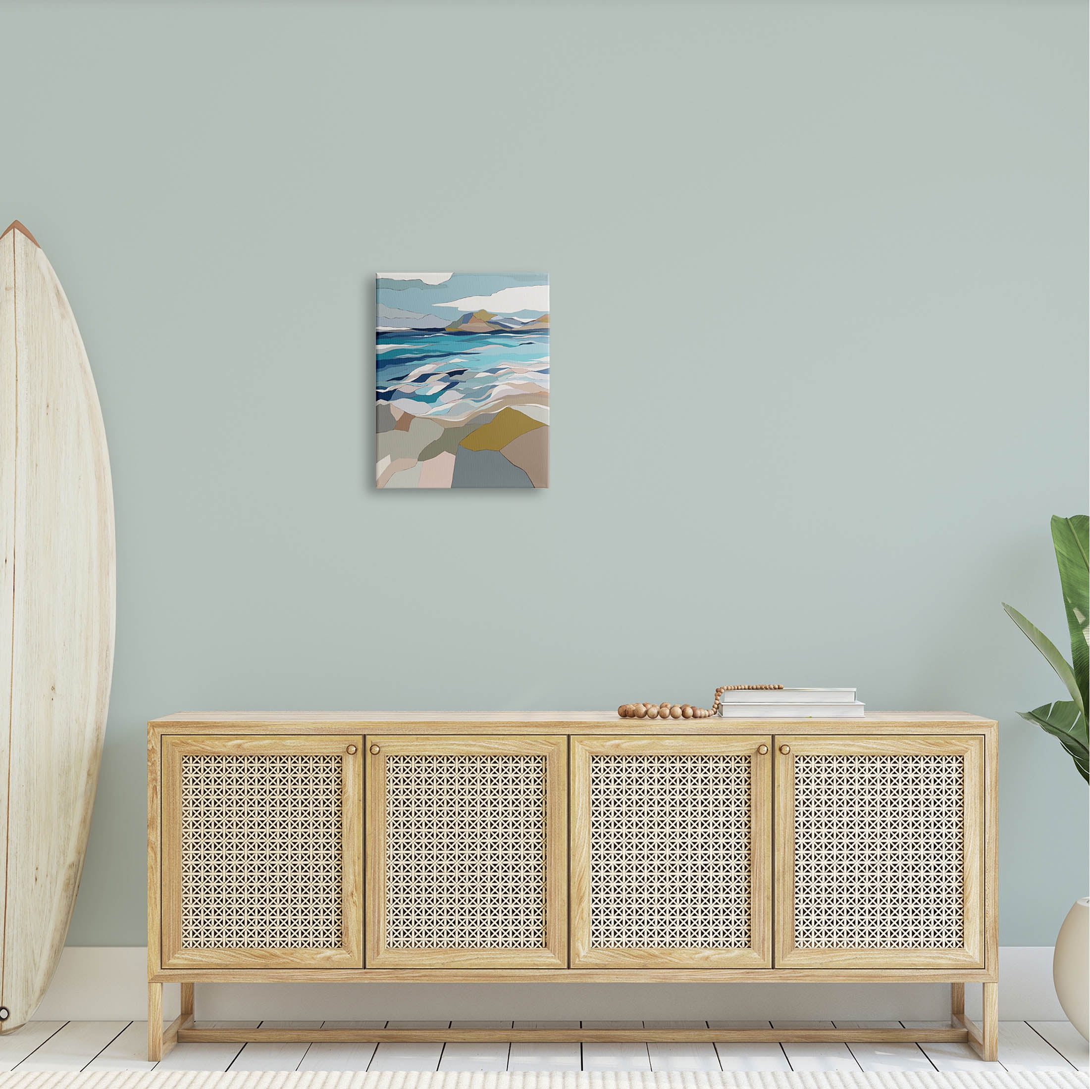 Stupell Industries Rolling Beach Waves Abstract Shore Graphic Art Gallery Wrapped Canvas Print Wall Art, Design by Nikita Jariwala