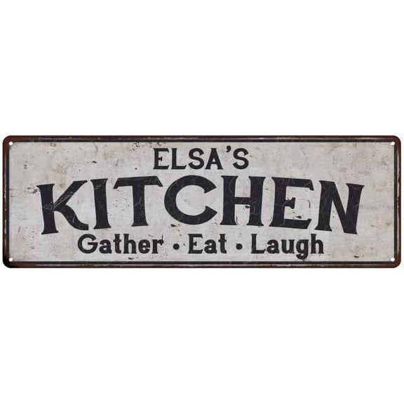 ELSA's Kitchen Gift Rustic Chic Decor Gift 6x18 Sign 206180051103