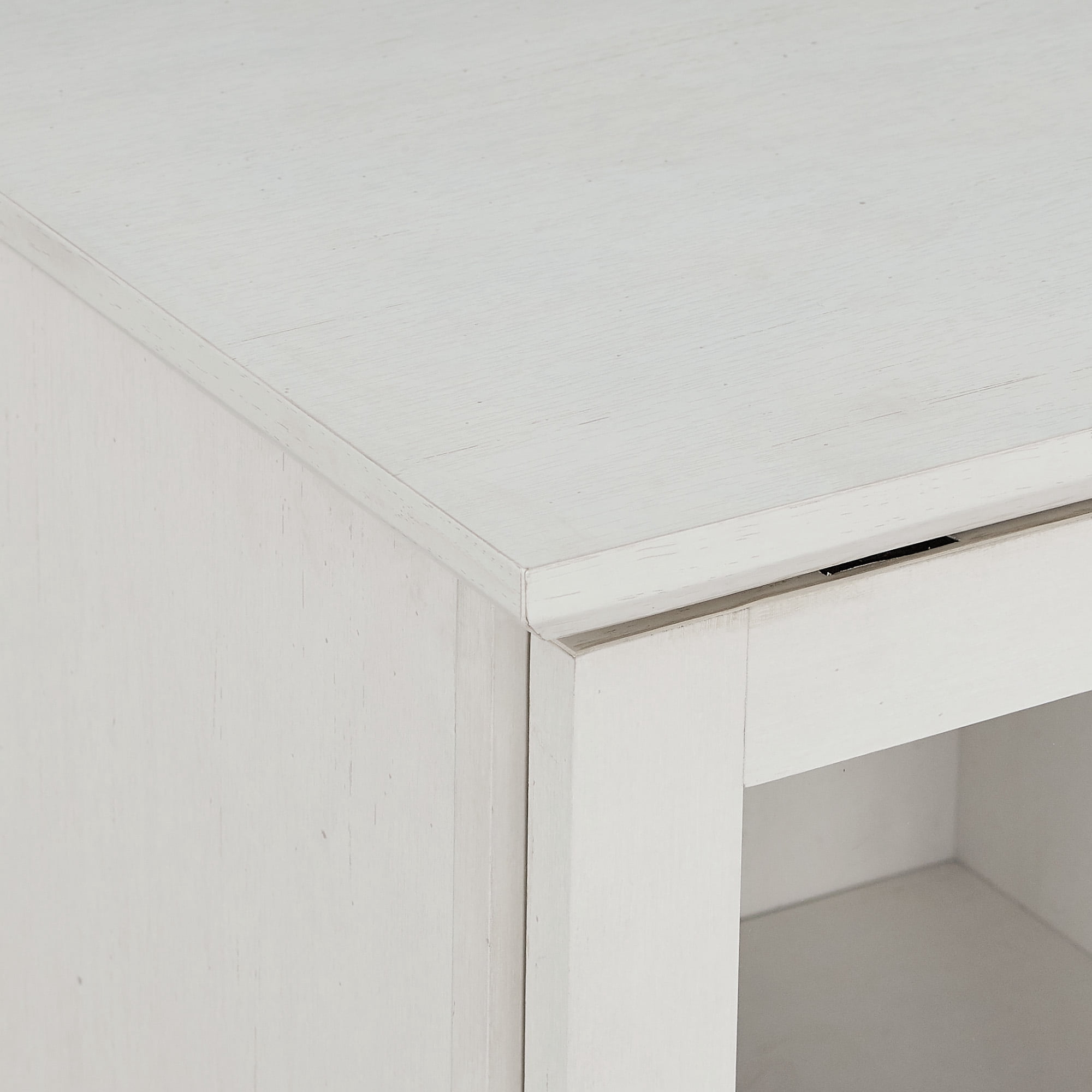 Lewes Sliding Glass Door White Bar Cabinet by Birch Harbor