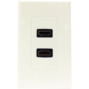 2PORT DUAL OUTLET DECORA HDMI FEMALE WALL PLATE