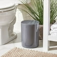 thumbnail image 6 of mDesign Plastic Small Round 1.7 Gallon Trash Can with Swing Lid - Charcoal Gray, 6 of 8