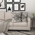 thumbnail image 3 of Black White Grey Ethnic Boho Throw Pillow Covers 16x16 Inch Bohemian Carpet Vintage Gray Floral Decorative Pillows Pillow Cases Farmhouse Accent Home Decor Bedroom Couch Sofa Porch Set Of 2, 3 of 6