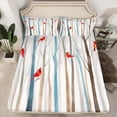 thumbnail image 2 of Erosebridal Cardinal Bird Bed Sheets Set Full Size, Birch Tree Bedding Set, Lightweight, 4-Piece, 2 of 6