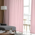 thumbnail image 4 of Blush Pink Pure, Semi Sheer Curtains 84 Inch Length 2 Panels Set, Romantic Contemporary Minimalist Solid Sheer Kitchen Curtain Privacy Voile Window Curtain for Living Room Bedroom Rod Pocket Drapes, 4 of 7