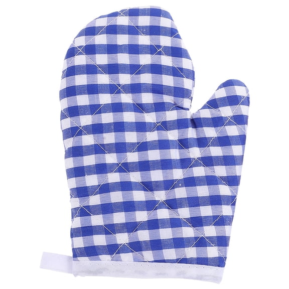 HEANUJJ Dark Blue Cotton Oven Mitts Heat Resistant Anti-Scalding for Home Use